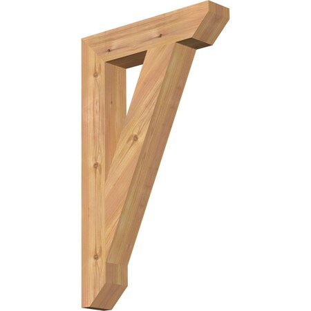 Ekena Millwork Traditional Slat Smooth Bracket, Western Red Cedar, 3 1/2"W x 18"D x 30"H BKT04X18X30TRA06SWR